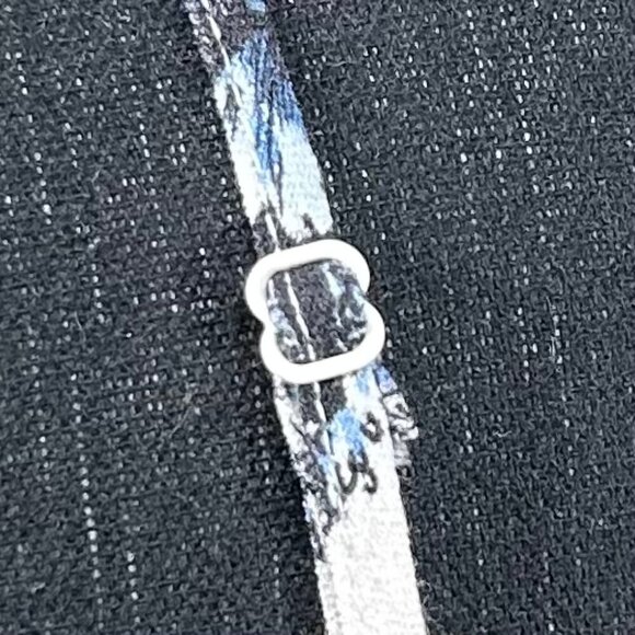 H&M NWT Cream Blue Black Animal Print Smocked Back Midi Dress Size XXL - Picture 11 of 13